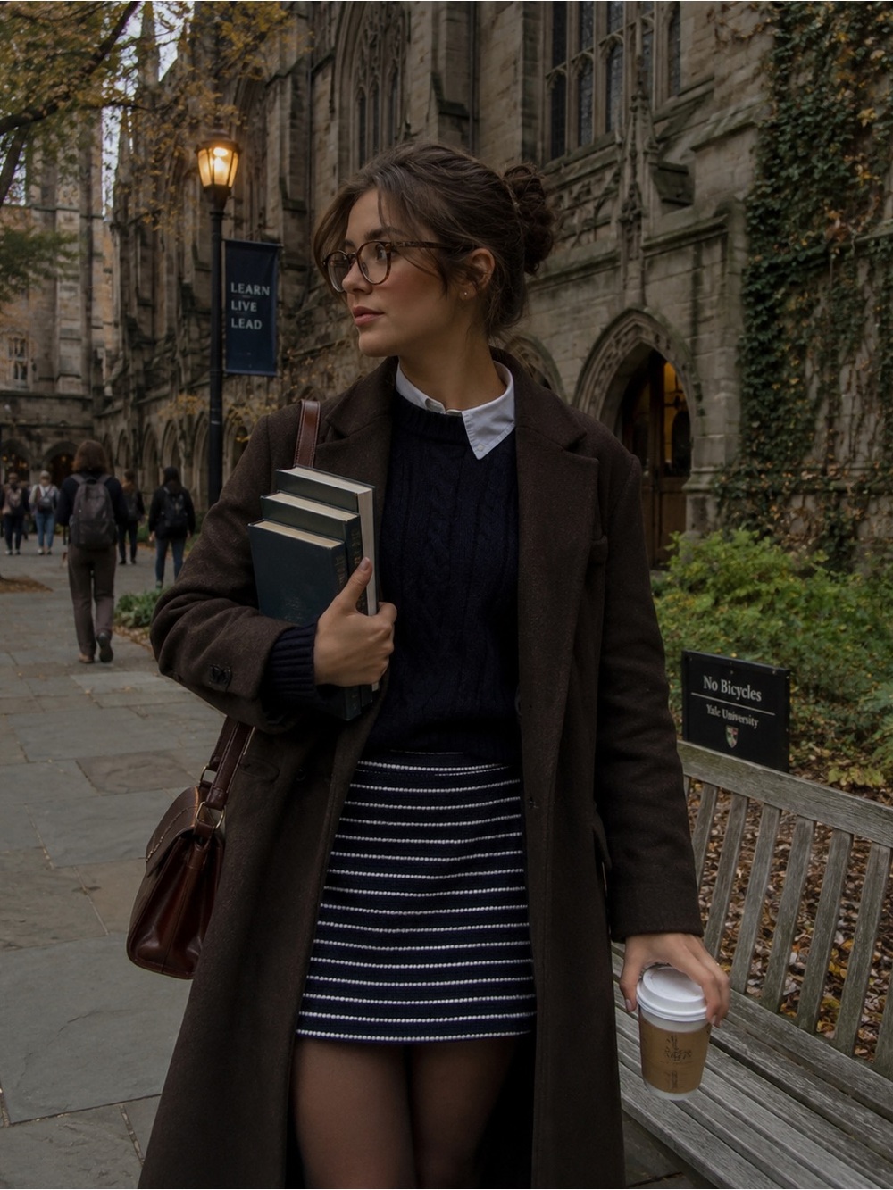 Navy and white stripe tweed‎ J.Crew size 6 women’s pencil skirt.